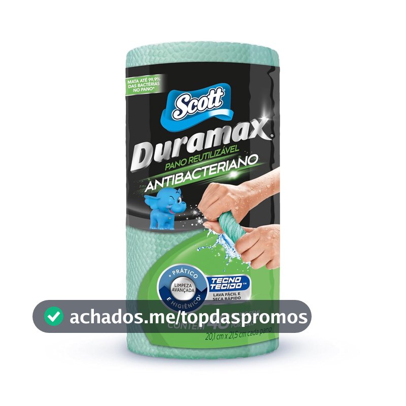 Pano Reutilizável em Rolo Scott Duramax, 48 Folhas