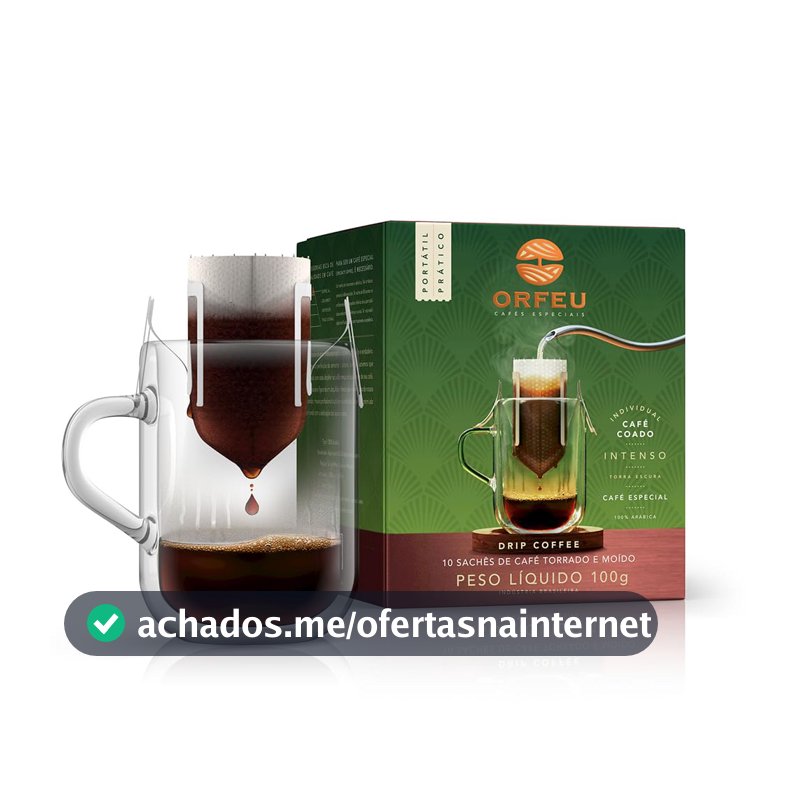 Café Orfeu Intenso Drip Coffee. Contém 10 saches