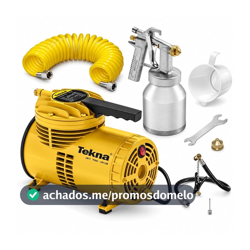 Tekna Compressor De Ar Direto Bivolt Cd1.2Bk Com Kit
