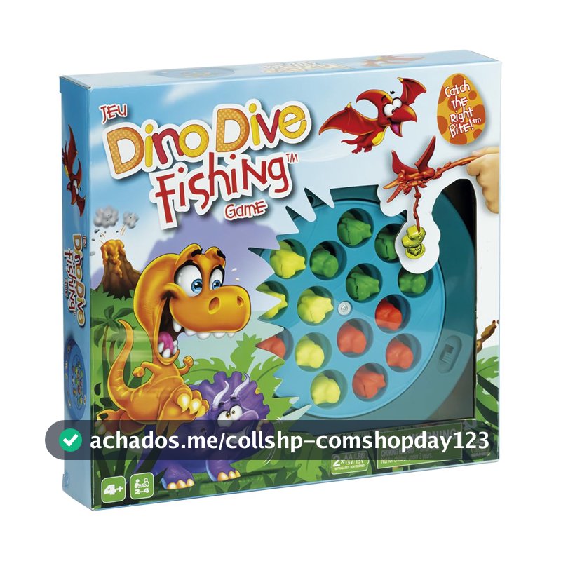 GROW - Jogo Pescaria dos Dinossauros - 2 a 4 Jogadores - A partir de 4 anos