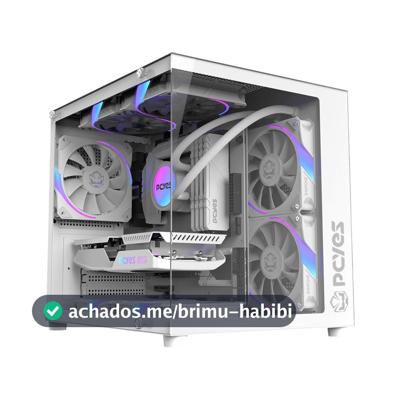PCYES Gabinete Gamer Forcefield Mini White Ghost - Gffmnwg