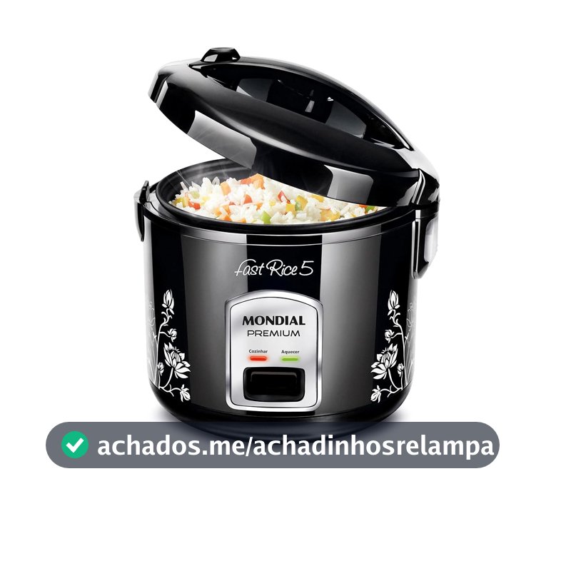 MONDIAL Panela De Arroz Fast Rice 5 Premium, Preto, 400W, 110V - NPE-08-5X