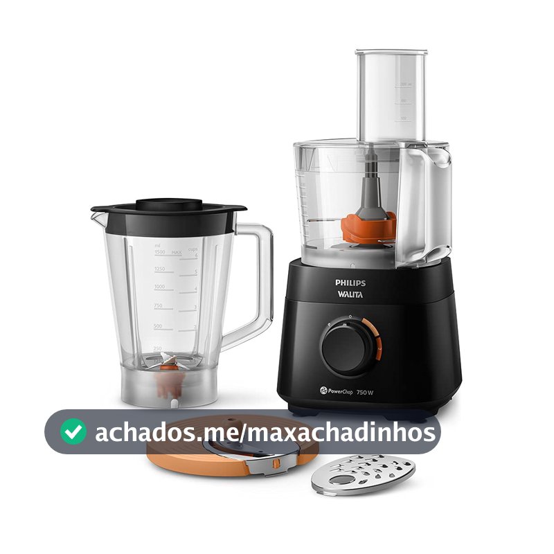 Philips Walita Multiprocessador PowerChop 750, 4 Acessórios, 750W, 220V