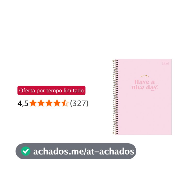 Caderno de 01 Matéria Capa Dura 2020 Happy 80 Folhas - Pacote com 4, Tilibra, 30.543-0, Multicolorido