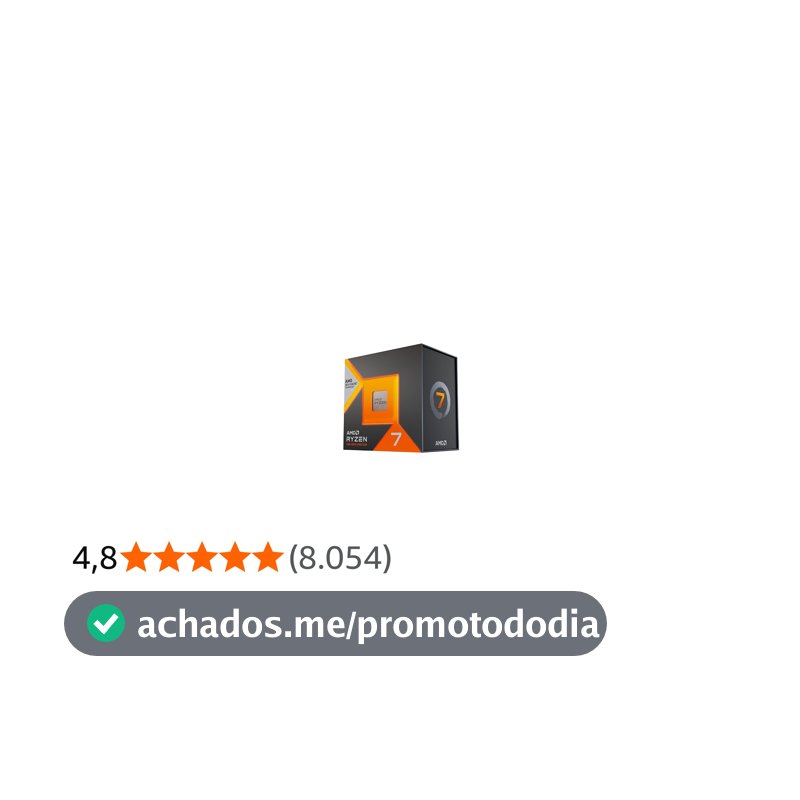 AMD Processador de desktop Ryzen 7 7800X3D 8 núcleos, 16 threads