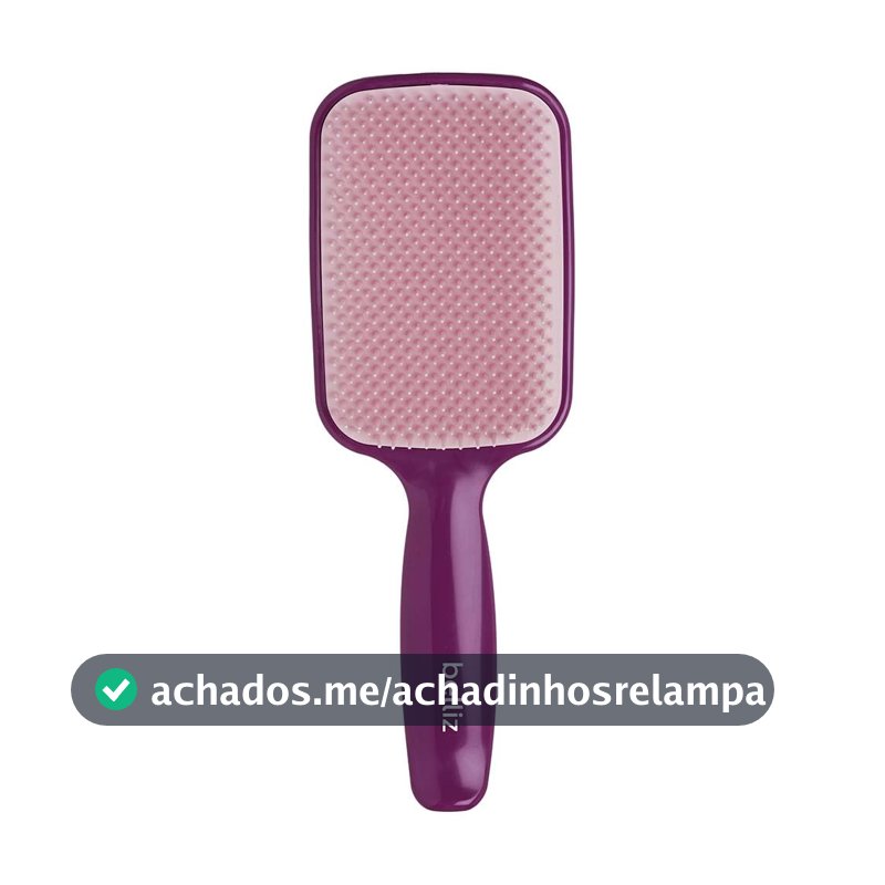 Belliz, Escova de Cabelo Flex, Raquete, Cor Cassis, Desembaraça fios secos e molhados