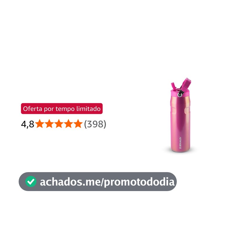 Stanley Garrafa Térmica Aerolight Flip Straw Dazzle Pink Shimmer