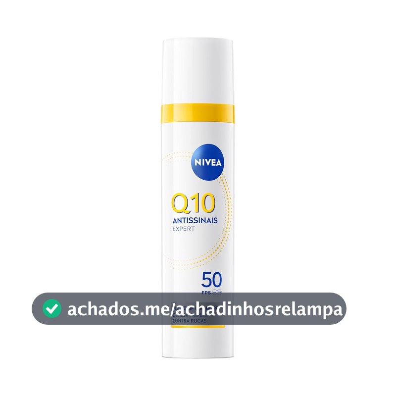 NIVEA Q10 Antissinais Fluido Diário FPS 50 40ml, Reduz e Combate Rugas, Pré-Maquiagem, Toque Seco, Tecnologia Glycostop, Cuidado Facial