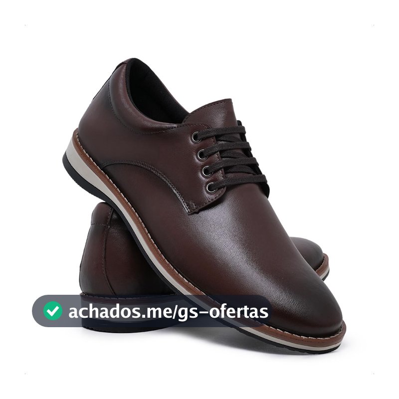 Sapato Oxford Masculino Social Derby Confortável Moderno Elegante