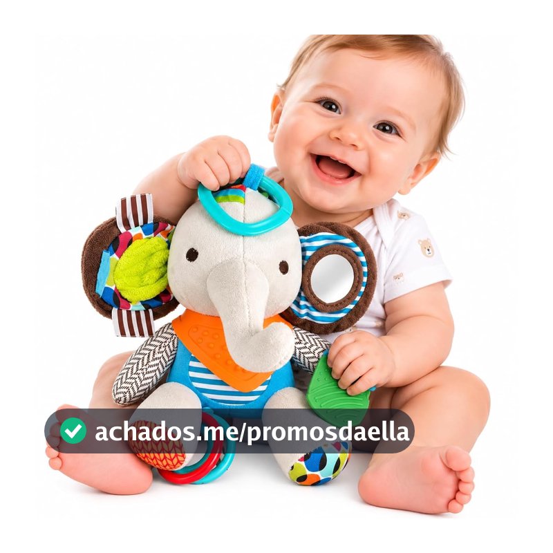 Pelúcia Sensorial infantil Conforto de bebê (Elefante)