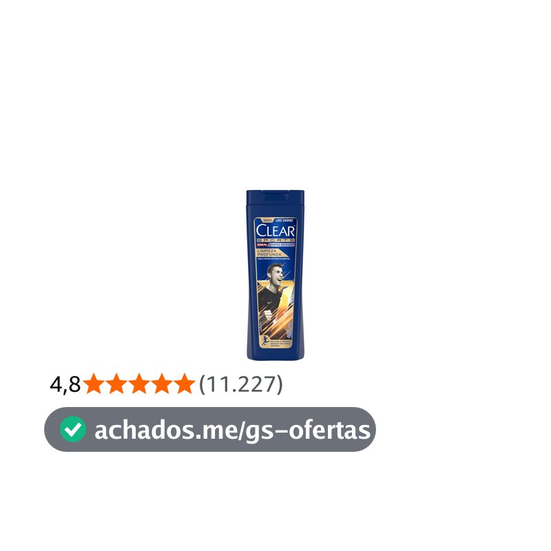 Clear Sports Men - Shampoo Anticaspa Limpeza Profunda 400Ml