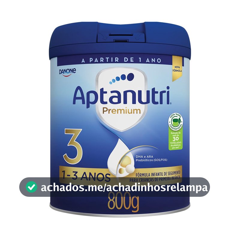 Danone Nutricia - Aptanutri Premium 3, 1-3 anos, Fórmula de Seguimento, 800g