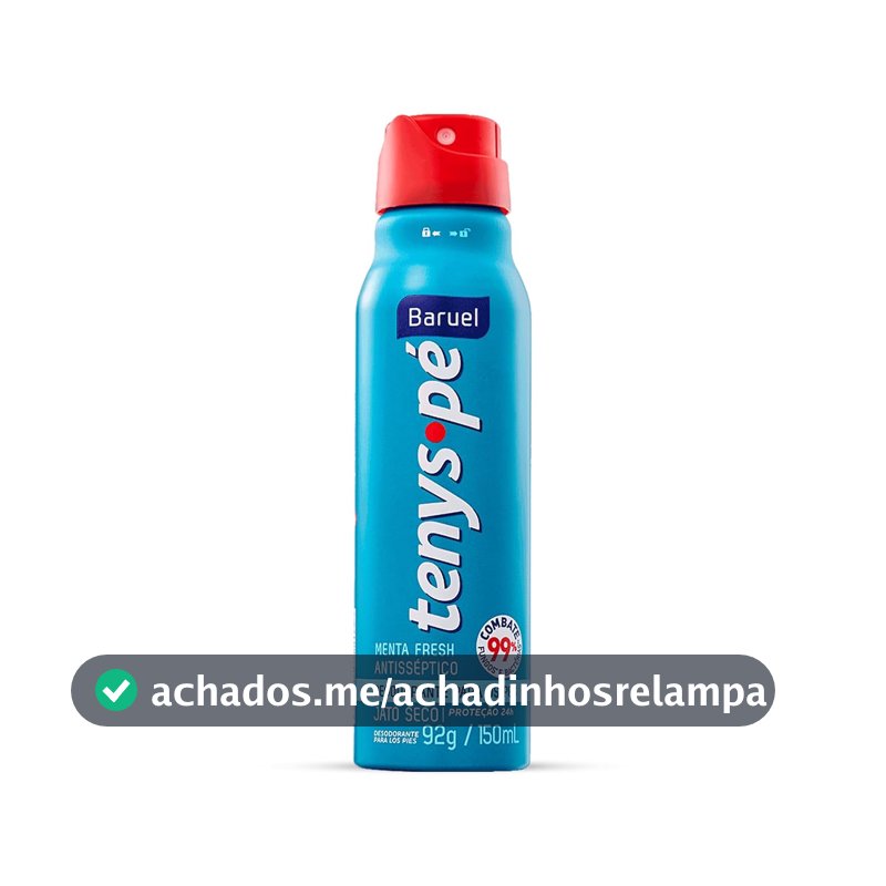 Tenys Pé Baruel Menta Fresh Jato Seco 92g - Desodorante para os pés