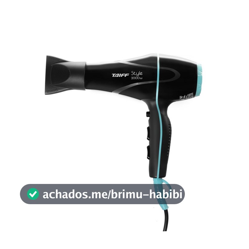 Secador Taiff Stylle 2000w 220v, Taiff, STYLE 334, PRETO, Pequeno