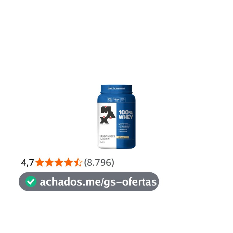 Max Titanium 100% Whey - 900G Baunilha -