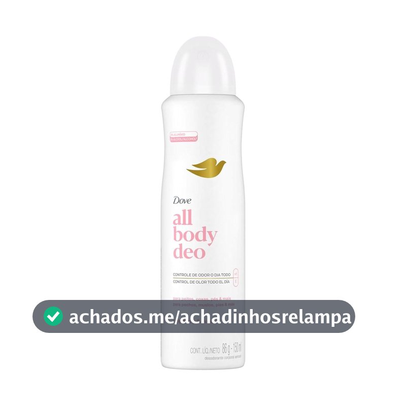 Desodorante Corporal Aerossol Dove, Framboesa e Rosa, 150ml