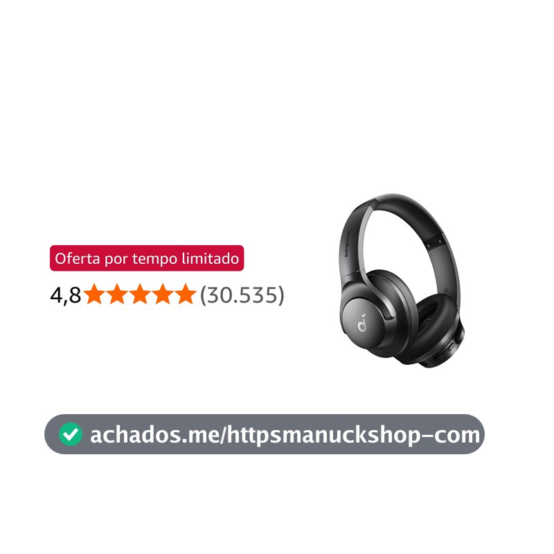 soundcore Q20i da Anker, Fone de Ouvido Bluetooth ANC Híbrido Ativo, 60H