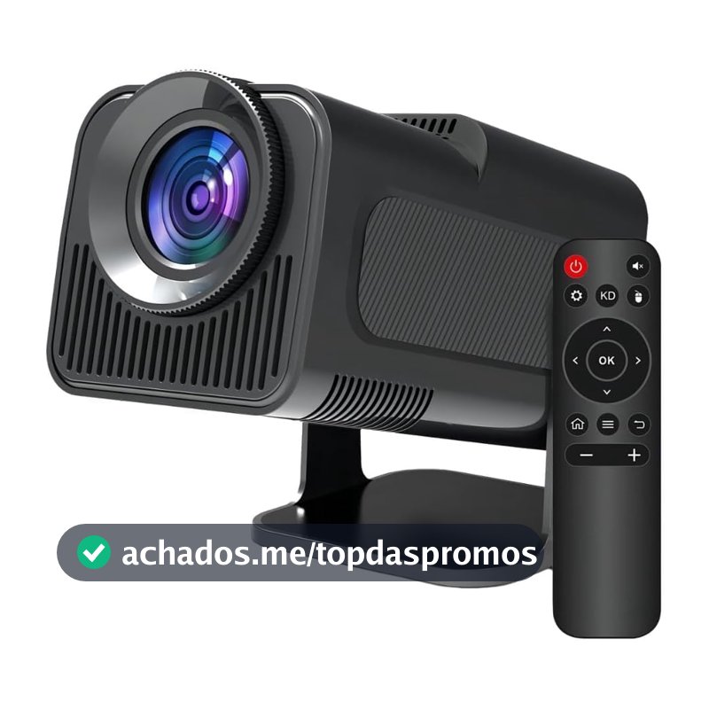 Projetor Portatil Mini 5g Wifi 6 Bluetooth 5.0 Android 11 Projetor 4K 1080 Full HD Suporte 12000 Lumens Para Celular LED Auto Correção Horizontal 180° Linha Premium