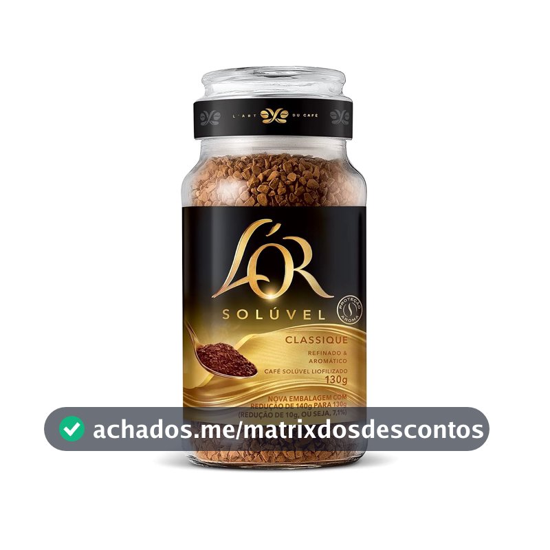 L'OR, Café Solúvel Classique Pote de Vidro 130g