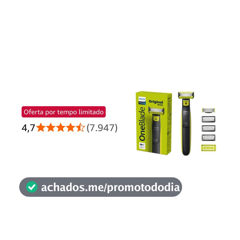 Philips OneBlade Barbeador e Aparador Elétrico para Rosto e Corpo