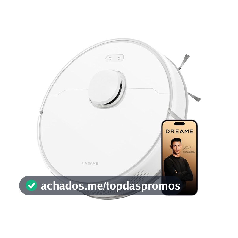 DREAME F10 Robô Aspirador e Passa Pano, Sucção 13000Pa, Limpeza de Sujeiras Secas e Úmidas e Carpetes, Desvio de Obstáculos, Remoção de Pelos e Resíduos de Pets, Autonomia 300 min, Alexa, Bivolt