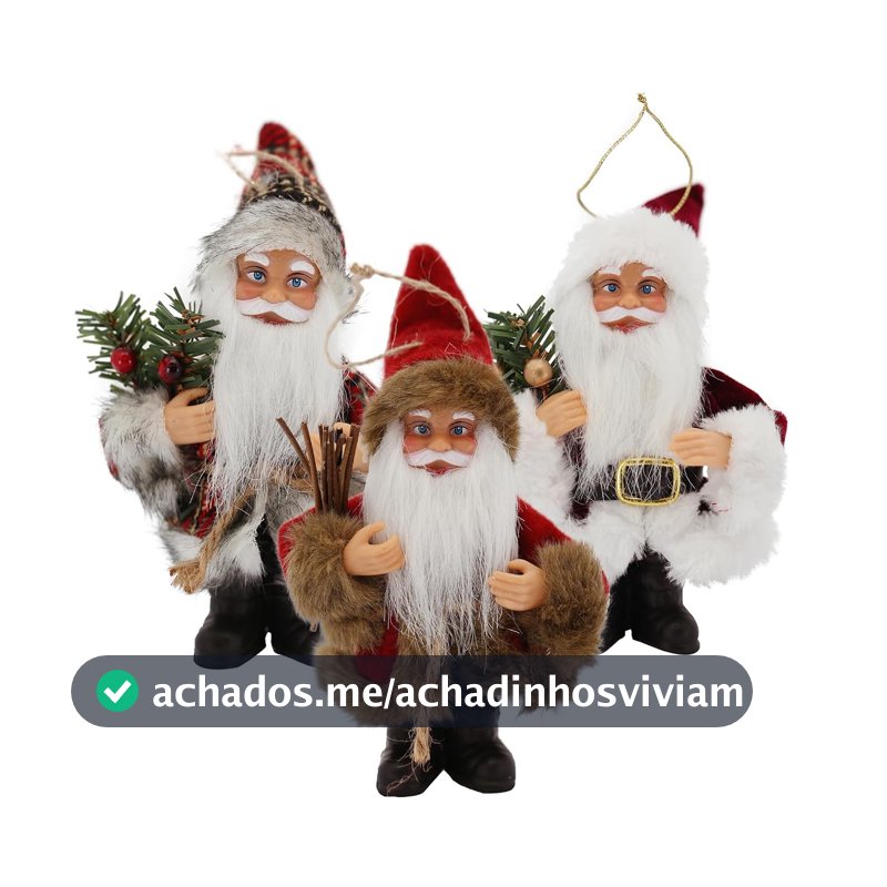 Magizi by Tuut, Decoração de Natal, Papai Noel Decorativo para Pendurar, 15cm, Sortido
