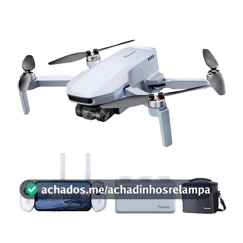 Drone Potensic ATOM SE com GPS, câmera EIS 4K, menos de 249 g, voo de 93 min, transmissão FPV 4 km, motor sem escovas, velocidade máx. 16 m/s, hub de carga rápida paralela 60 W, combo Fly More