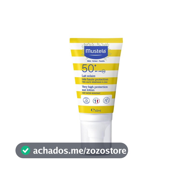 Mustela Protetor Solar 40ml FPS 50+ Filtro Solar Rosto e Corpo Para Bebês, Crianças e Adultos - Alta Proteção Solar com Fórmula Hipoalergênica para Todos os Tipos de Pele