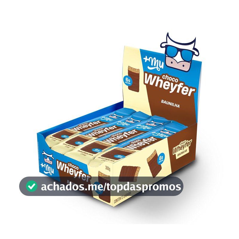 +Mu Chocowheyfer Proteico Sabor Baunilha - Display com 12 unidades - 300g