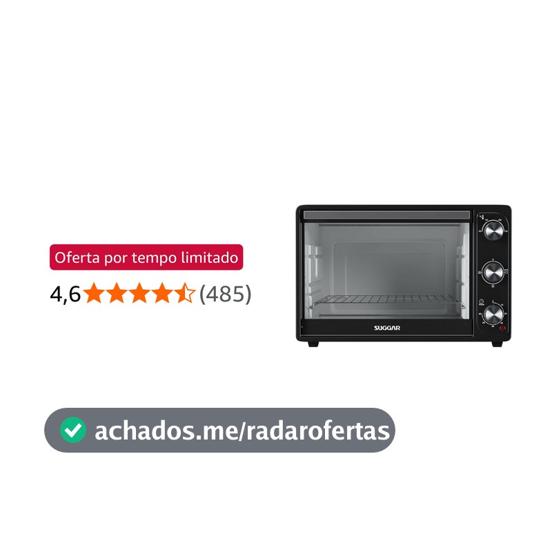 Forno Elétrico de Bancada 42L 220V Suggar Preto
