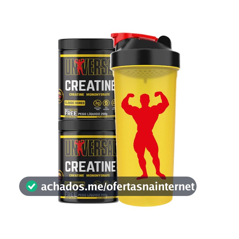 Creatina Monohidratada Universal - Universal Nutrition (400g + Coqueteleira)