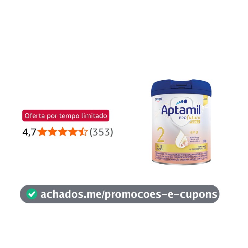 Fórmula Infantil: Aptamil Profutura Gold 2 800g - 6-12 meses