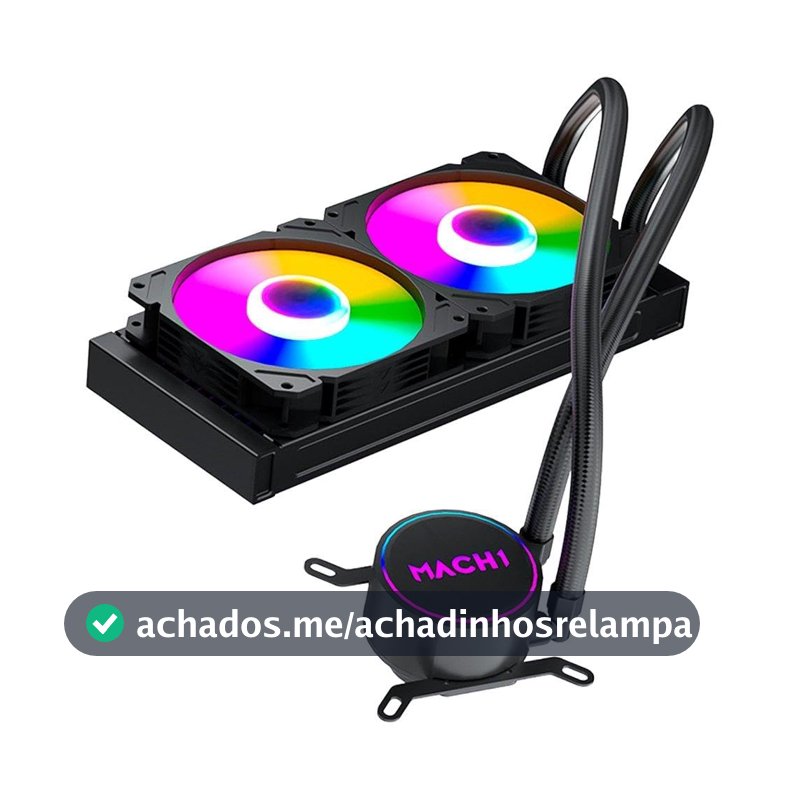 Water Cooler Mach1 Logic, Rgb, 240mm, Amd e Intel, Preto - Gk240