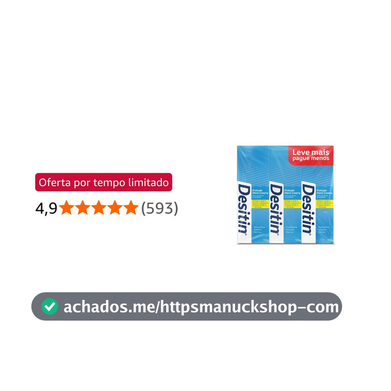 Creme Preventivo de Assaduras Desitin Creamy, Kit com 3 Unidades 113g