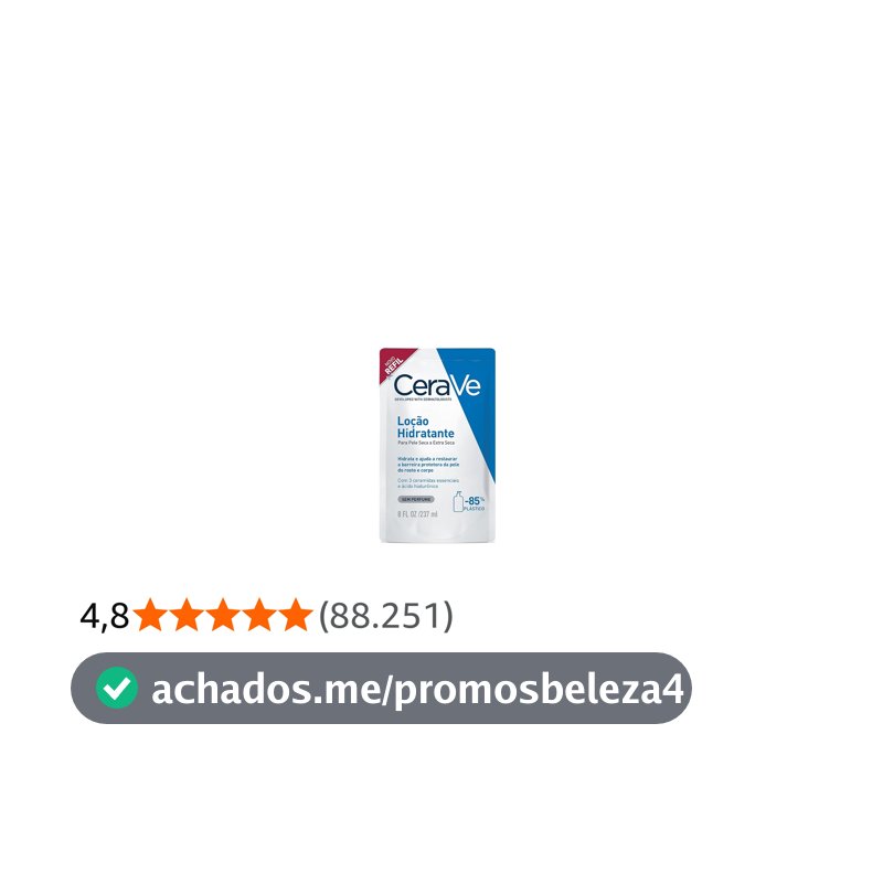 CeraVe, Loção Hidratante Corporal, com textura Fluida e Ácido Hialurônico