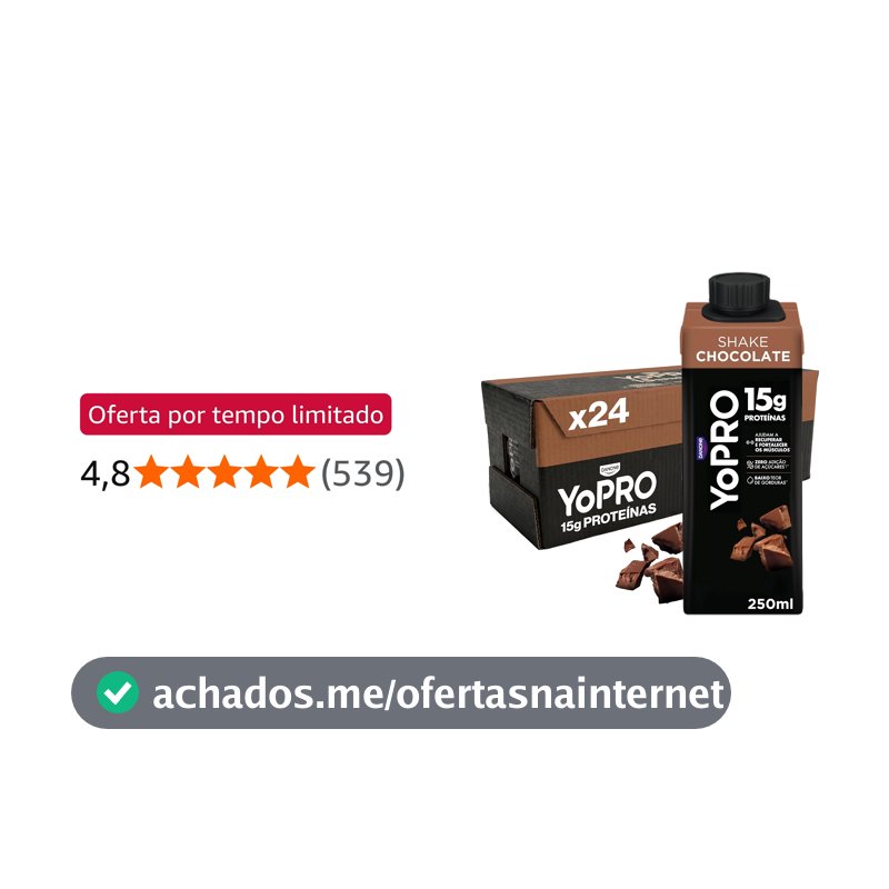 Pack YoPRO Bebida Láctea UHT Chocolate 15g de proteínas 250ml - 24 unidades
