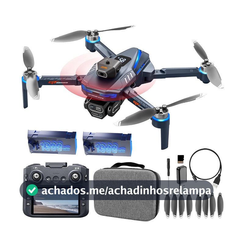 Mini Drone Com Câmara HD, Ecrã De Tablet Melhorado Com Motores Brushless, 2 Baterias, Inteligente De Obstáculos, Retorno Com Um Clique, Pontos De Referência, Rdeal Para Principiantes