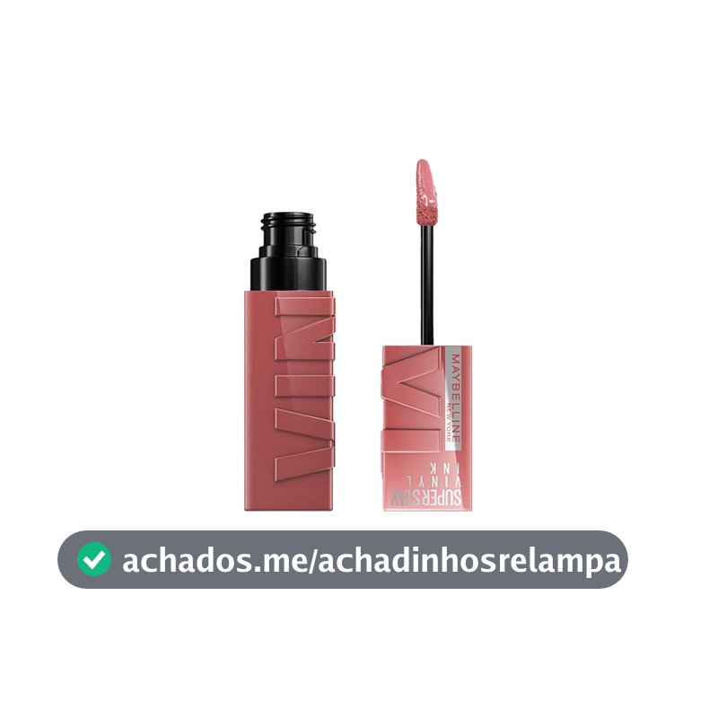 Batom Líquido Vinil Espelhado SuperStay Vinyl Ink Maybelline Cheeky 4,2ml