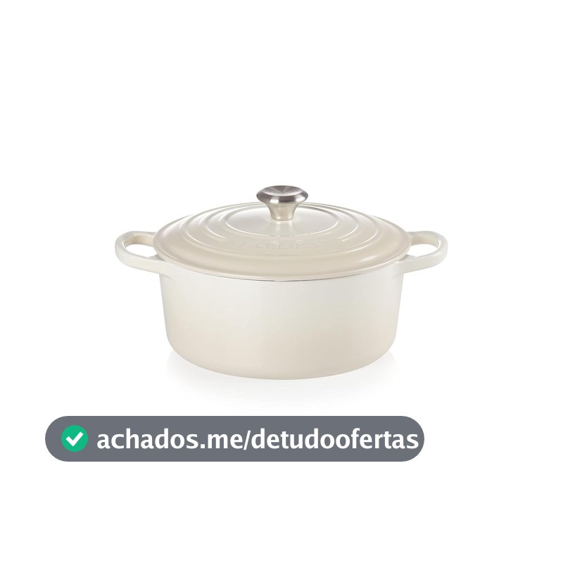 Le Creuset Panela Redonda 22cm Ferro Fundido Esmaltado Signature Meringue