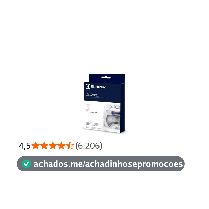 Electrolux Kit com 2 Limpa Máquina de Lavar Roupas