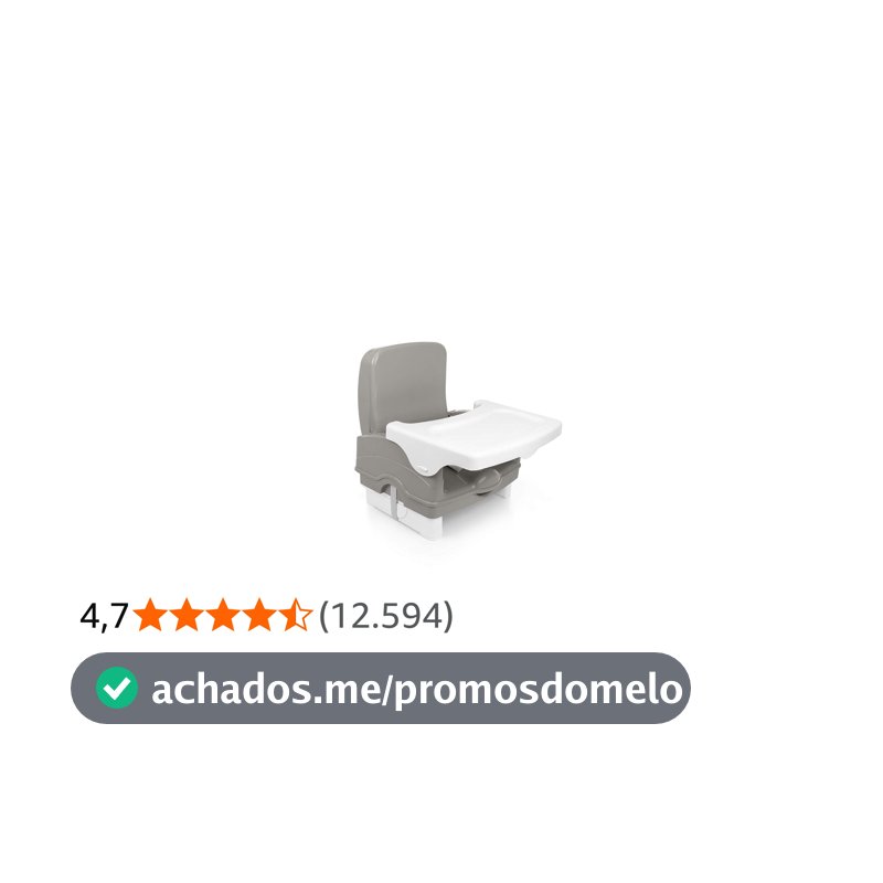 Cosco Kids, Cadeira de Refeição Portátil Smart, Cinza