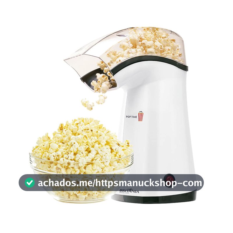 Britânia Pipoqueira, Pop Time, Branco, 127V, 62551001 Plástico e Metal
