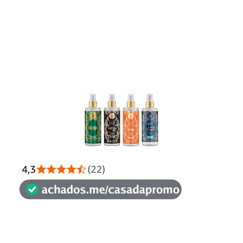 Body Splash Masculino Makelovers Kit 4un 200ml - Perfume Árabe de Luxo para Homens