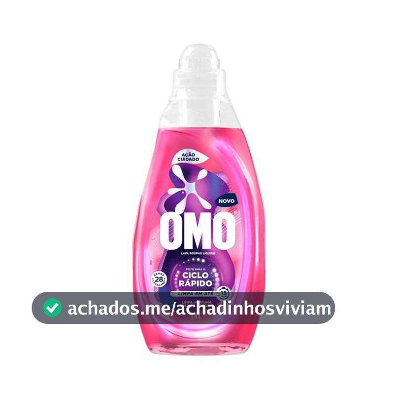 Lava-Roupas Líquido Omo Ciclo Rápido Ação Cuidado Frasco 1,4l