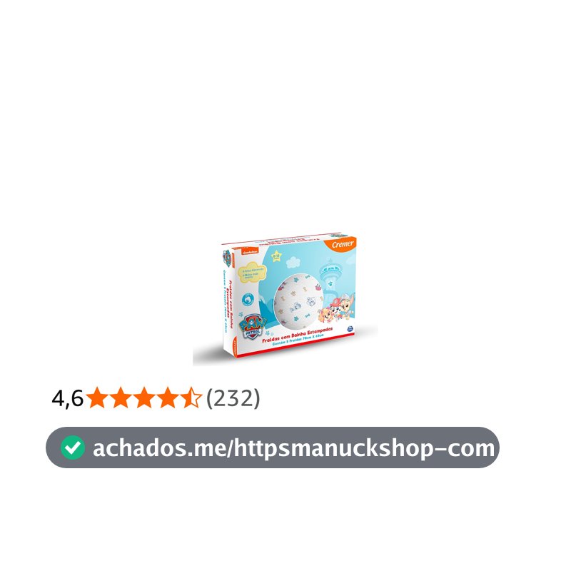 Cremer Fralda Cremer Luxo C/Bainha Patrulha Canina C/5