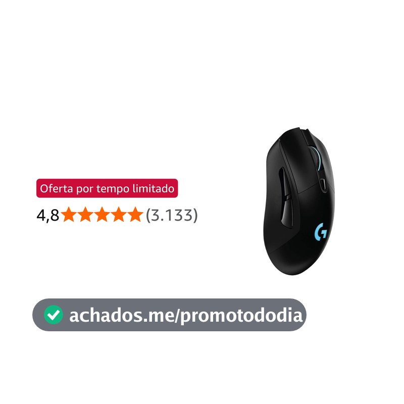 Mouse Gamer Sem Fio Logitech G703 LIGHTSPEED com RGB LIGHTSYNC, 6 Botões Programáveis, Sensor HERO 25K e Bateria Recarregável - Compatível com POWERPLAY