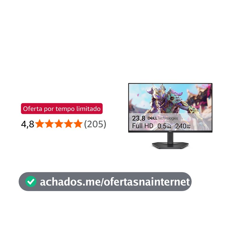 Monitor Dell 24", Full Hd (1920 x 1080), 240 Hz, Ips, Hdr10, Se2426hg
