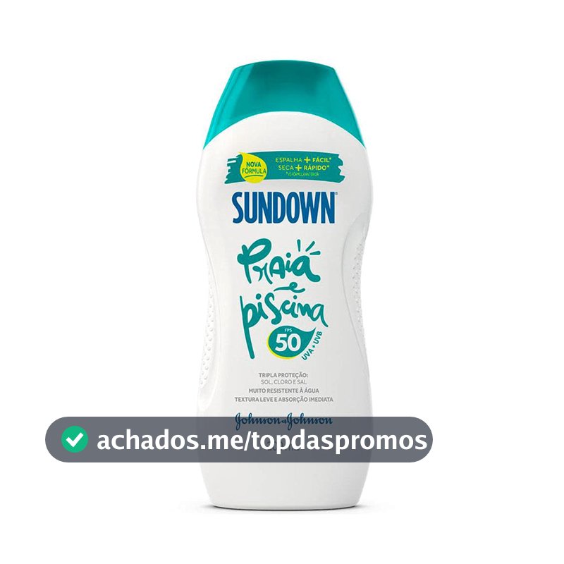 Protetor Solar Corporal em Creme Sundown Praia e Piscina, FPS 50, 200ml