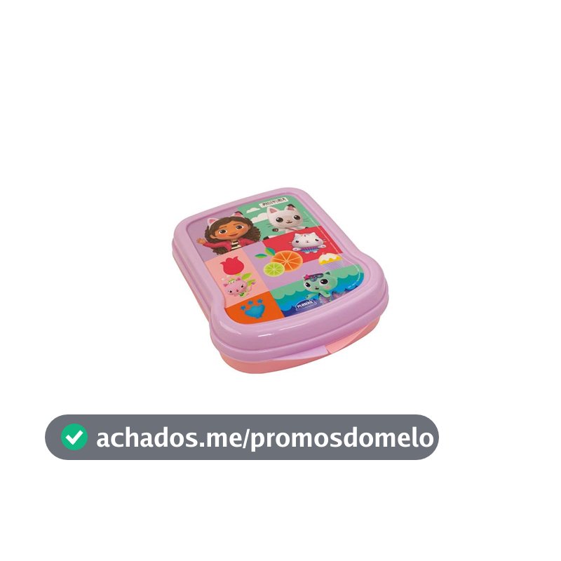 Plasútil Sanduicheira de Plástico Porta Sanduiche Casa Magica Da Gabby