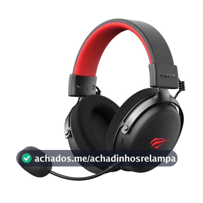Fone Gamer Havit H2015pro, Sem Fio, 5 Modos - Multiplataform Preto (PRETO)